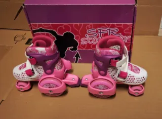 Pattini SFR bambina rosa e bianchi