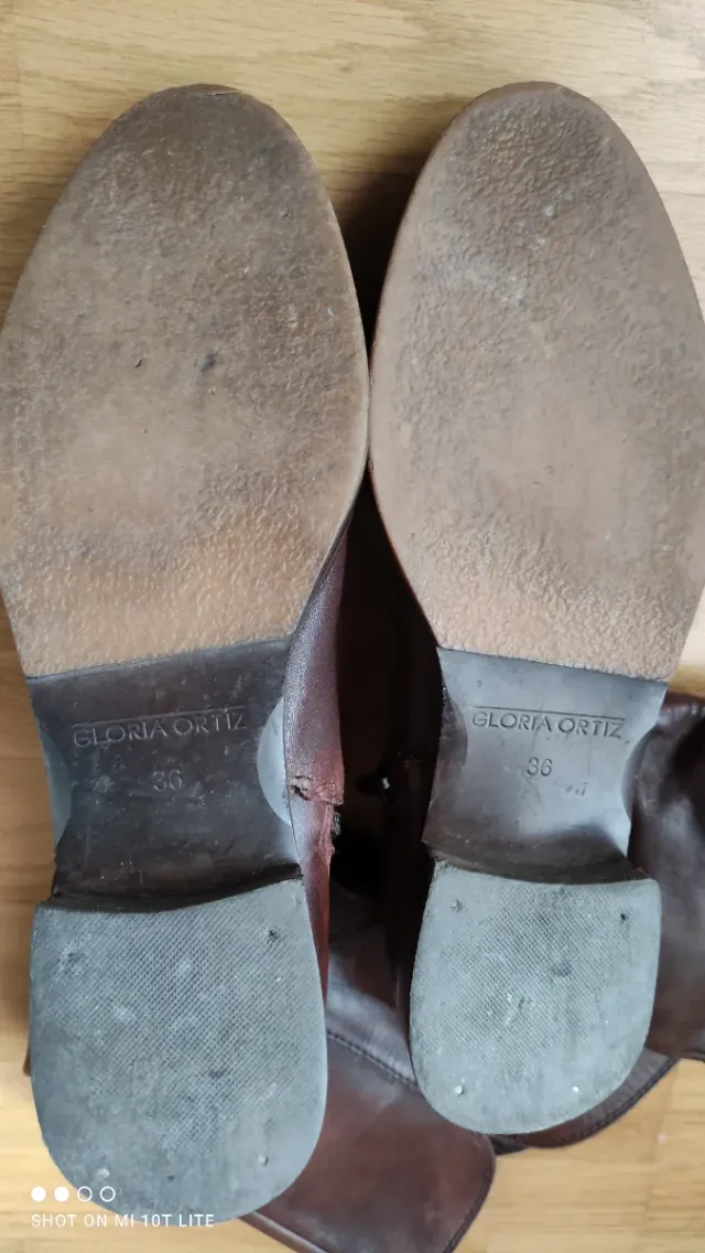 Botas altas mujer piel marrón