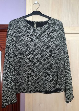 Blusa gasa estampada flores