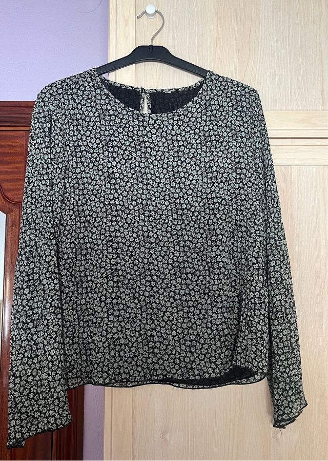 Blusa gasa estampada flores