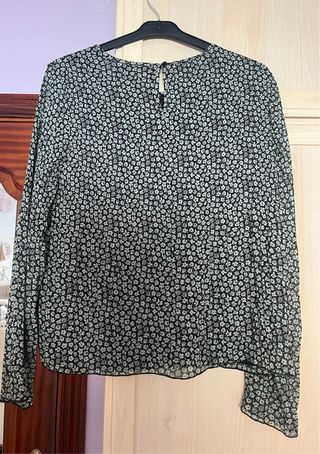 Blusa gasa estampada flores