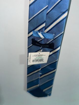 Corbata El Corte Inglés Rayas Azul y Blanco