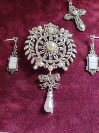 Conjunto Aderezo Fallera Niña Plata