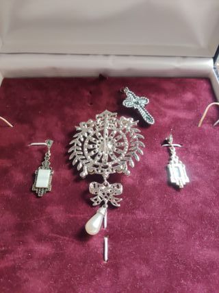 Conjunto Aderezo Fallera Niña Plata