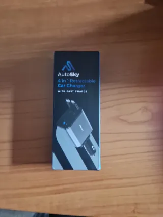 AutoSky Cargador Coche 4 en 1 Retráctil