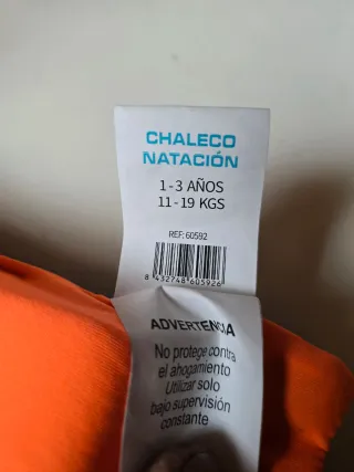 Chaleco flotador natación infantil