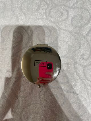 Mini espejo Tous portátil dorado