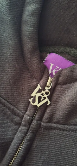 Vesta Trackesta Hoodie Negro Blanco