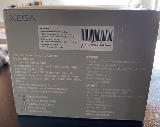 Cámara Vigilancia Solar XEGA Exterior