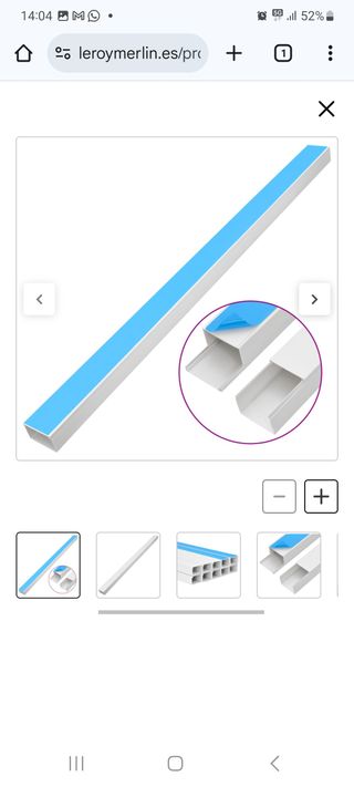 Canaleta PVC Adhesiva 100x60mm