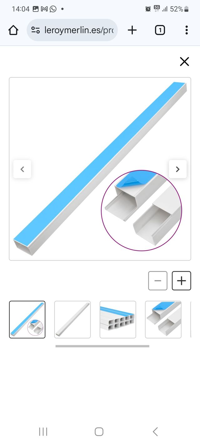 Canaleta PVC Adhesiva 100x60mm