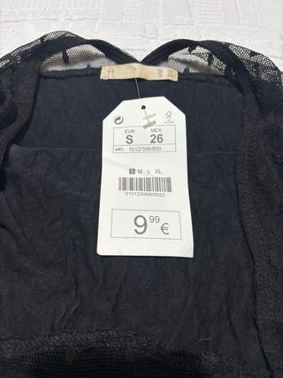 Body de encaje negro a estrenar