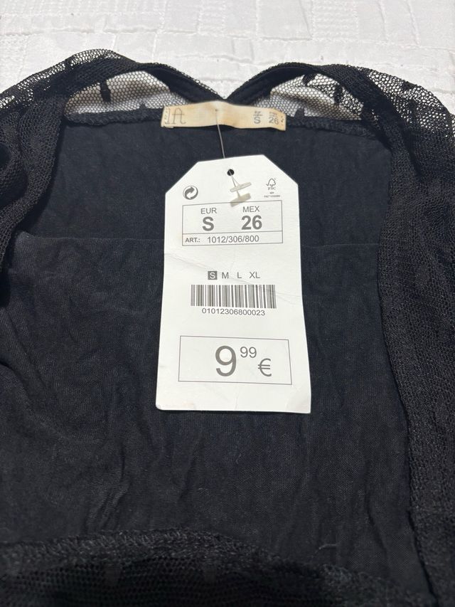 Body de encaje negro a estrenar