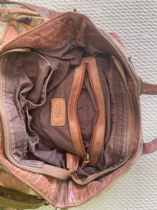 Bolso patchwork cuero vintage