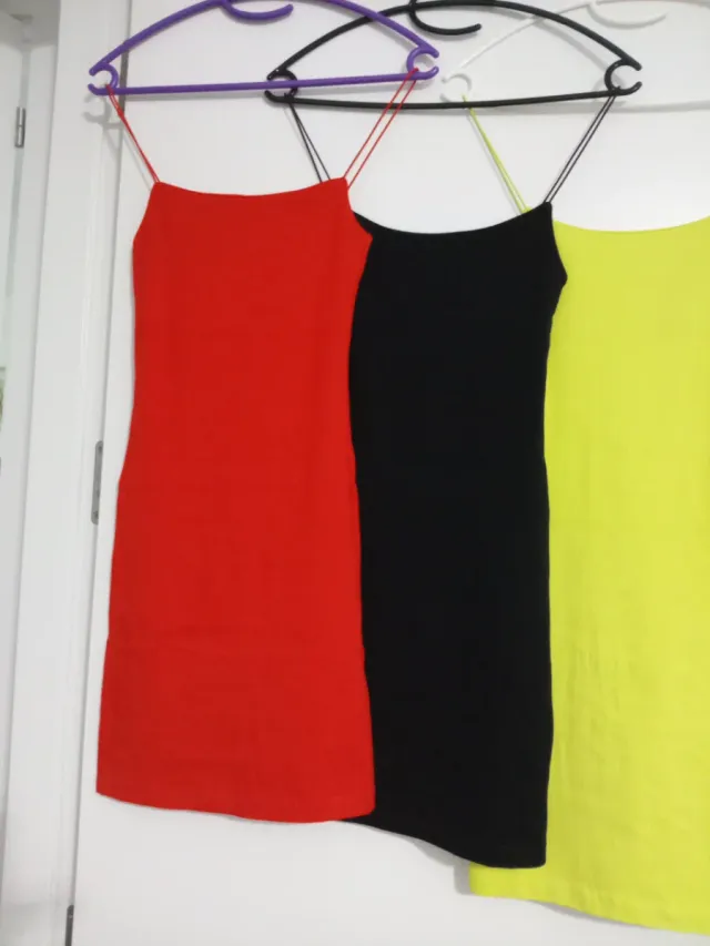 Vestidos ZARA Mujer (Rojo, Negro, verde limón)