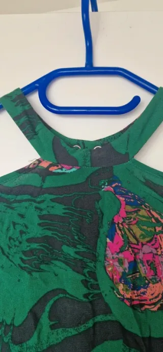 Túnica/vestido verde estampado talla única