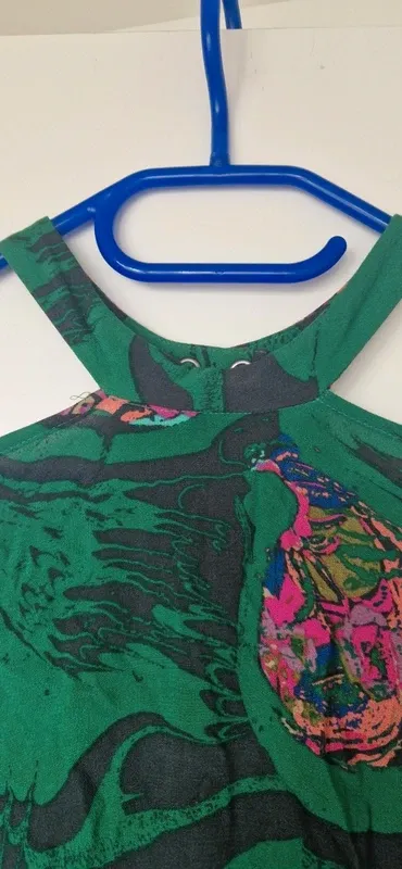 Túnica/vestido verde estampado talla única