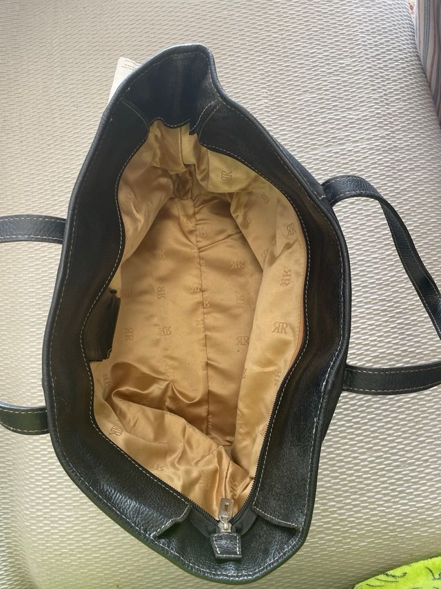 Bolso Piel Vintage Roberto Verino Negro