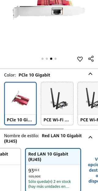 Tarjeta de Red ASUS XG-C100C 10G PCIe