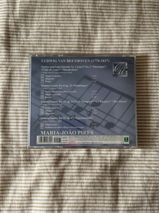 CD Beethoven Sonatas Piano - Maria João Pires