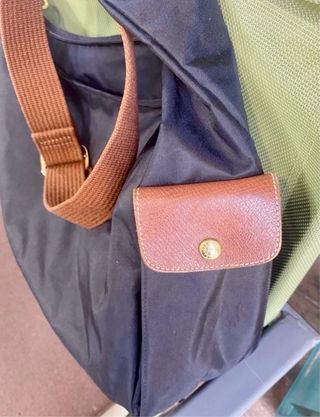 Bolso bandolera Longchamp lona negro