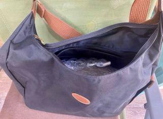 Bolso bandolera Longchamp lona negro