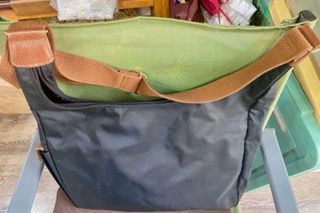 Bolso bandolera Longchamp lona negro