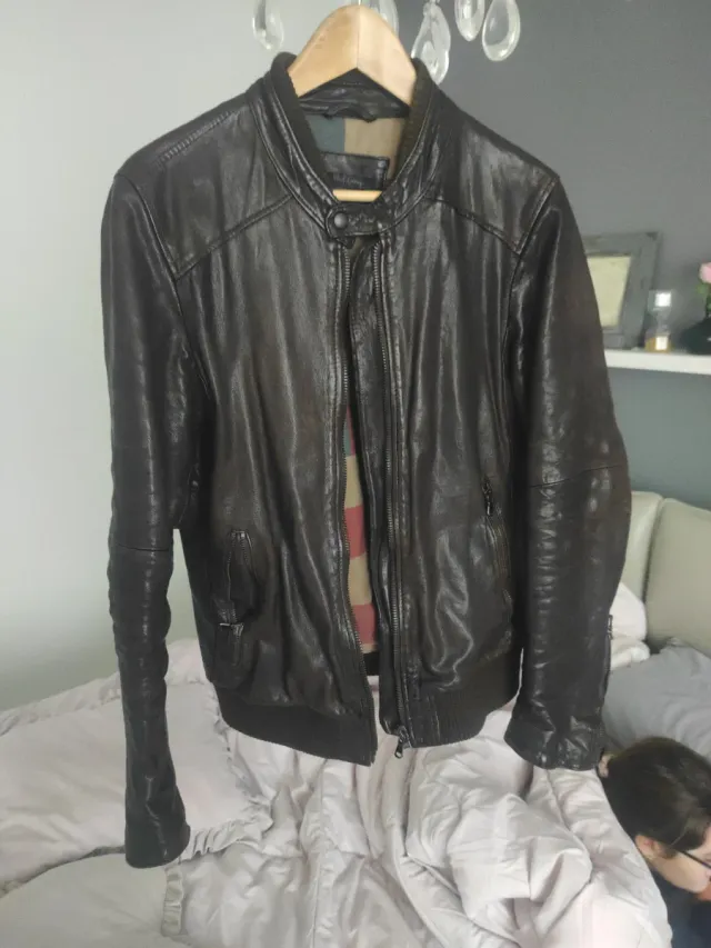 Giubbino uomo pelle testa di moro, vera pelle