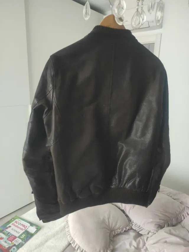 Giubbino uomo pelle testa di moro, vera pelle