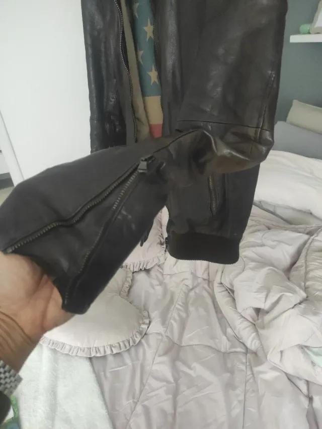 Giubbino uomo pelle testa di moro, vera pelle