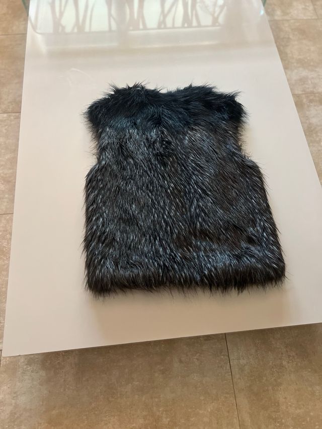 Chaleco Zara pelo sintético gris M