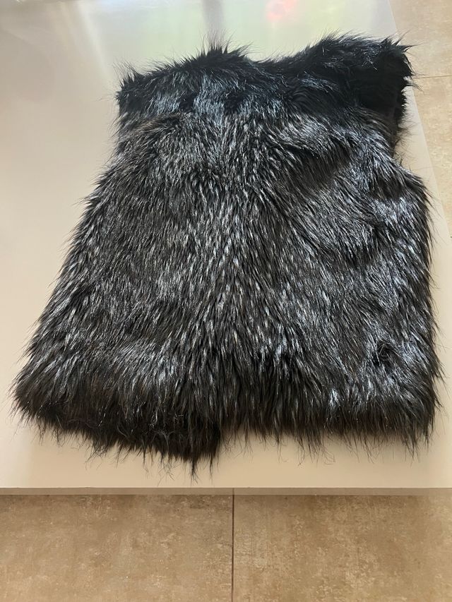 Chaleco Zara pelo sintético gris M