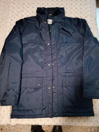 Abrigo Impermeable Azul Talla M
