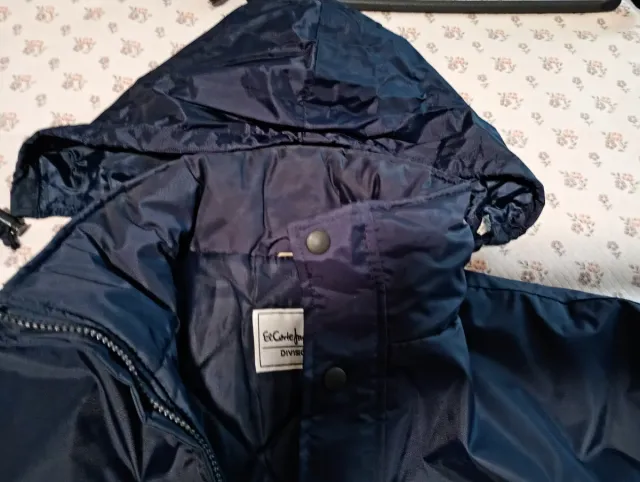 Abrigo Impermeable Azul Talla M