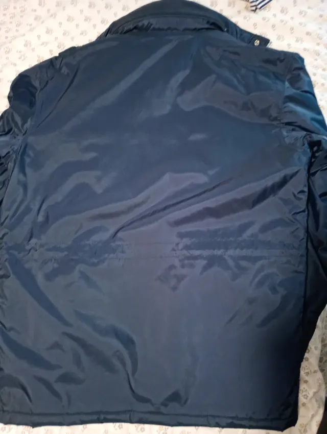 Abrigo Impermeable Azul Talla M