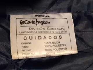 Abrigo Impermeable Azul Talla M