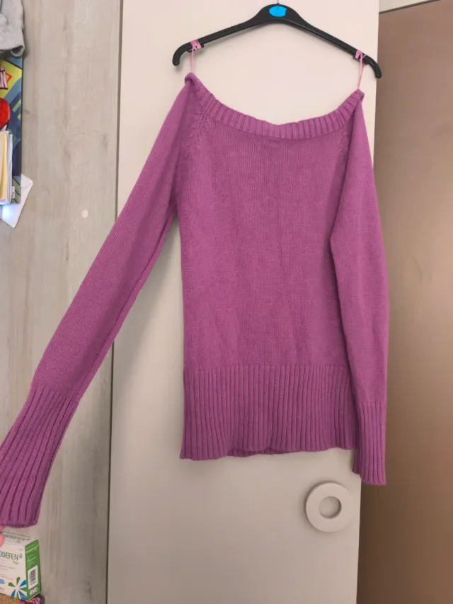 Jersey de invierno morado ajustado y muy bonito