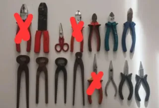 Lote de alicates y herramientas