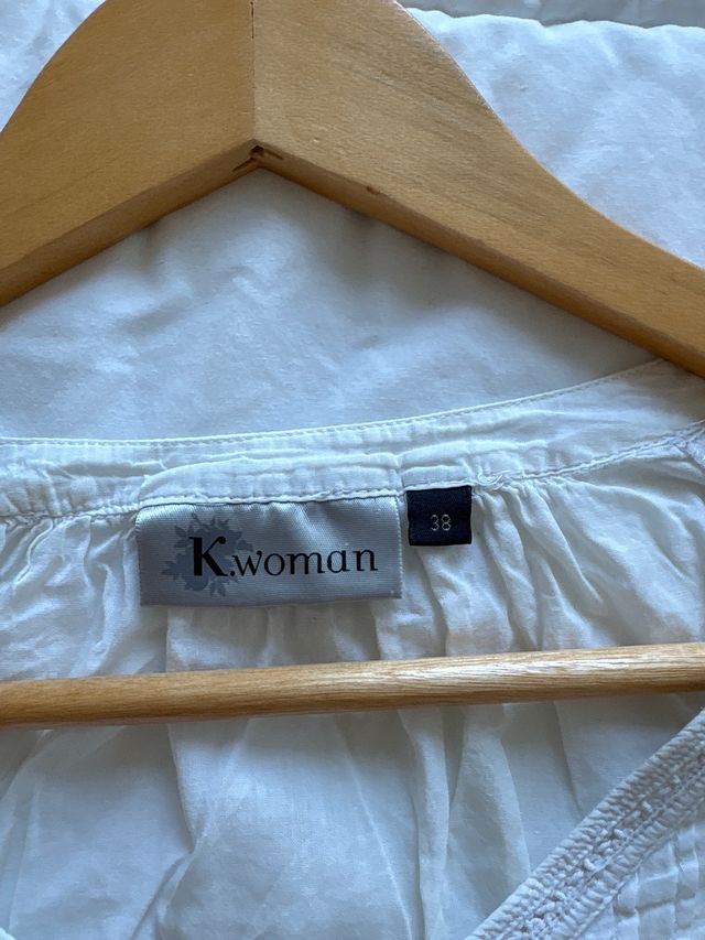 Camiseta Kiabi blanca manga corta talla M