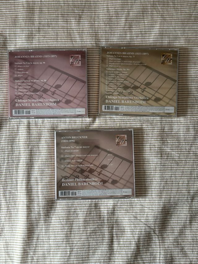 3 CDs Barenboim: Brahms y Bruckner