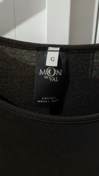 Vestido largo marron y gris