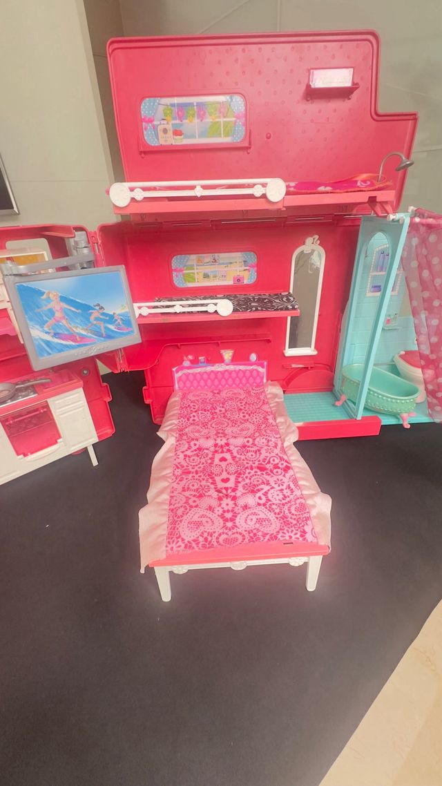 Caravana Barbie Rosa