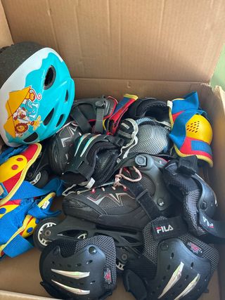 Patines en línea y protecciones