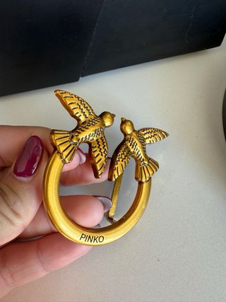 Fibbia Pinko Uccelli Oro