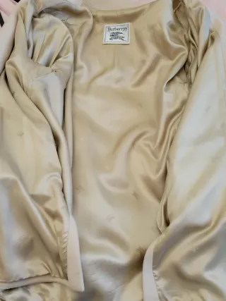 Abrigo de Lana Burberry Beige