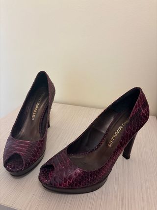 Tacones Pedro Miralles Piel Serpiente Talla 40