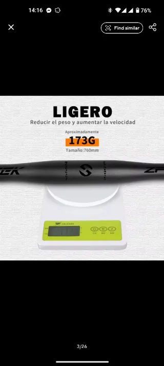 Manillar BTT Carbono ZF-ONE 760mm