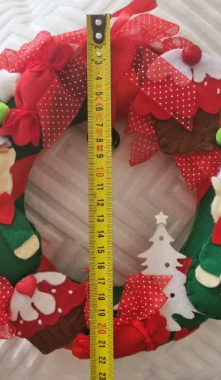 Ghirlanda natalizia con elfi e cupcake