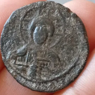 ≡ Moneda bizantina imagen Jesucristo Pantocrátor