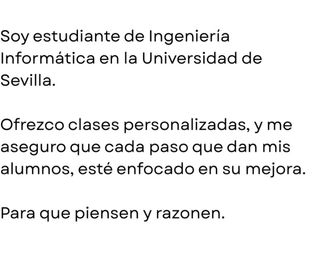 ¿ESTA BUSCANDO UN PROFESOR PARTICULAR?